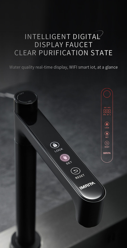 Système d'osmose inverse à 5 étapes filtre à eau 800GDP purificateur d'eau sans réservoir pour le ménage